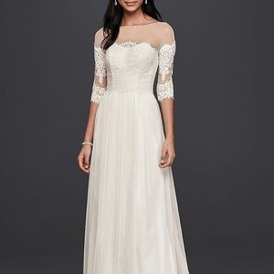 David’s Bridal size 14  ivory wedding dress